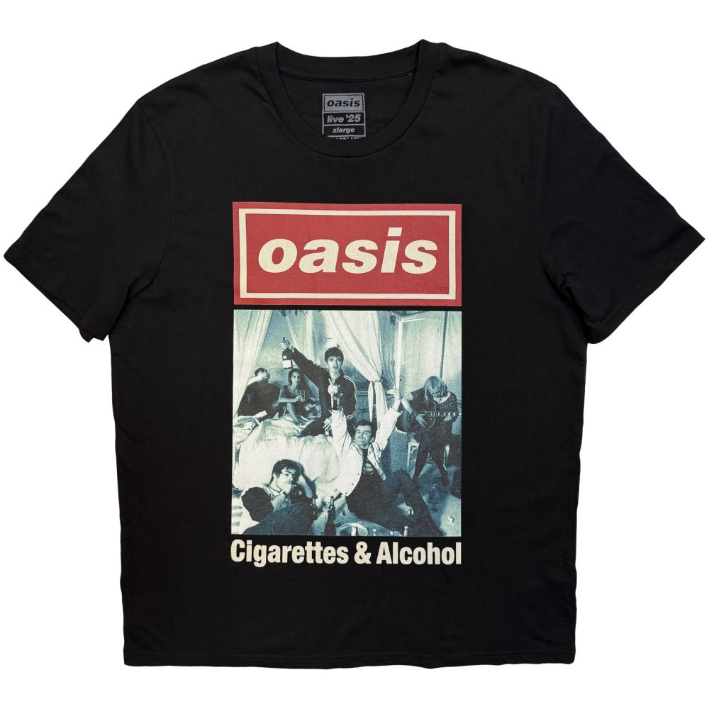 Oasis - Cigarettes & Alcohol Single Cover Herren TShirt - Schwarz